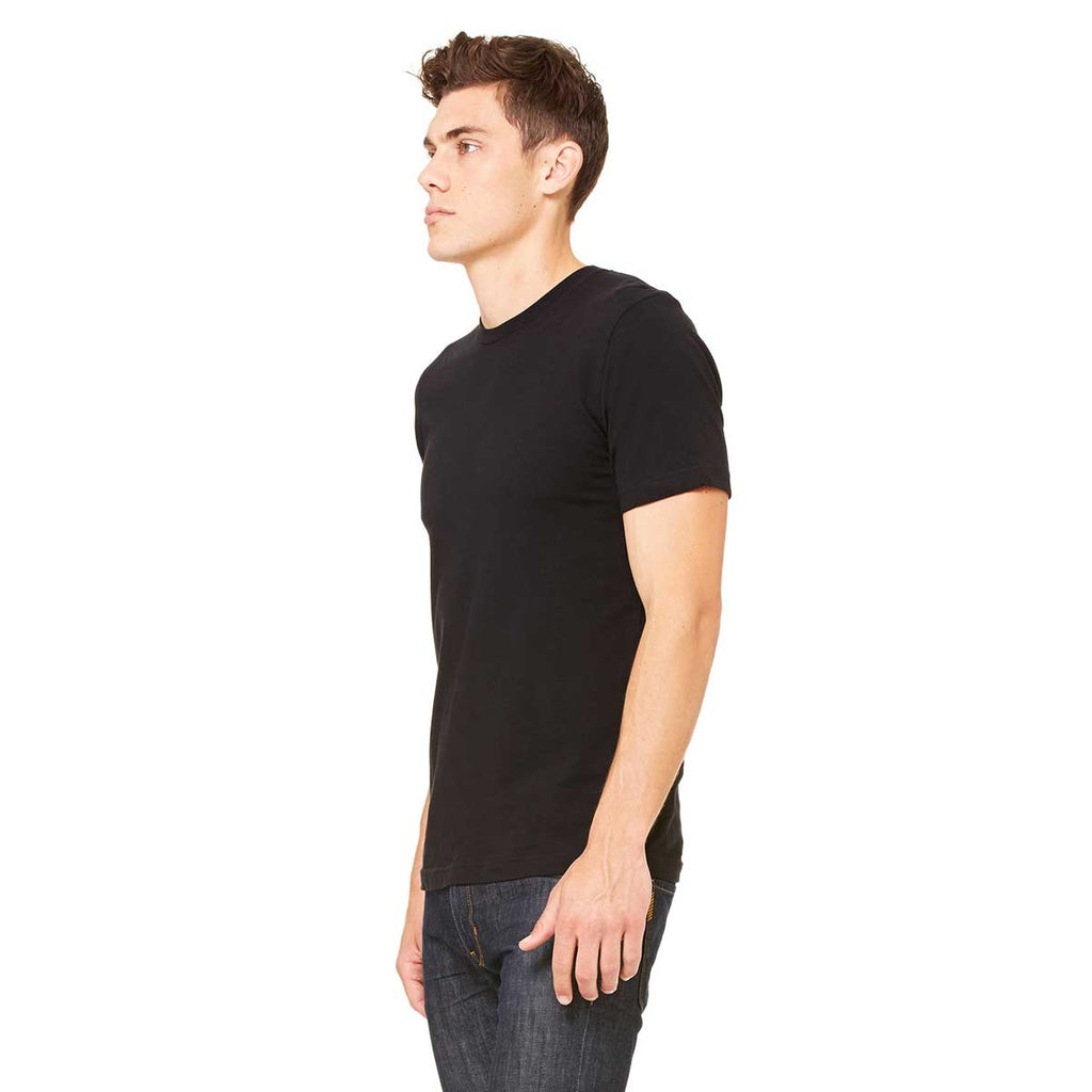 Bella + Canvas Unisex Solid Black Blend Jersey Short-Sleeve T-Shirt