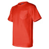 Bayside Men's Bright Orange Union-Made Short Sleeve T-Shirt with Pocket