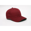 Pacific Headwear Maroon Velcro Adjustable Cotton Poly Cap