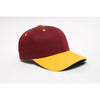 Pacific Headwear Maroon/Gold Velcro Adjustable Cotton Poly Cap