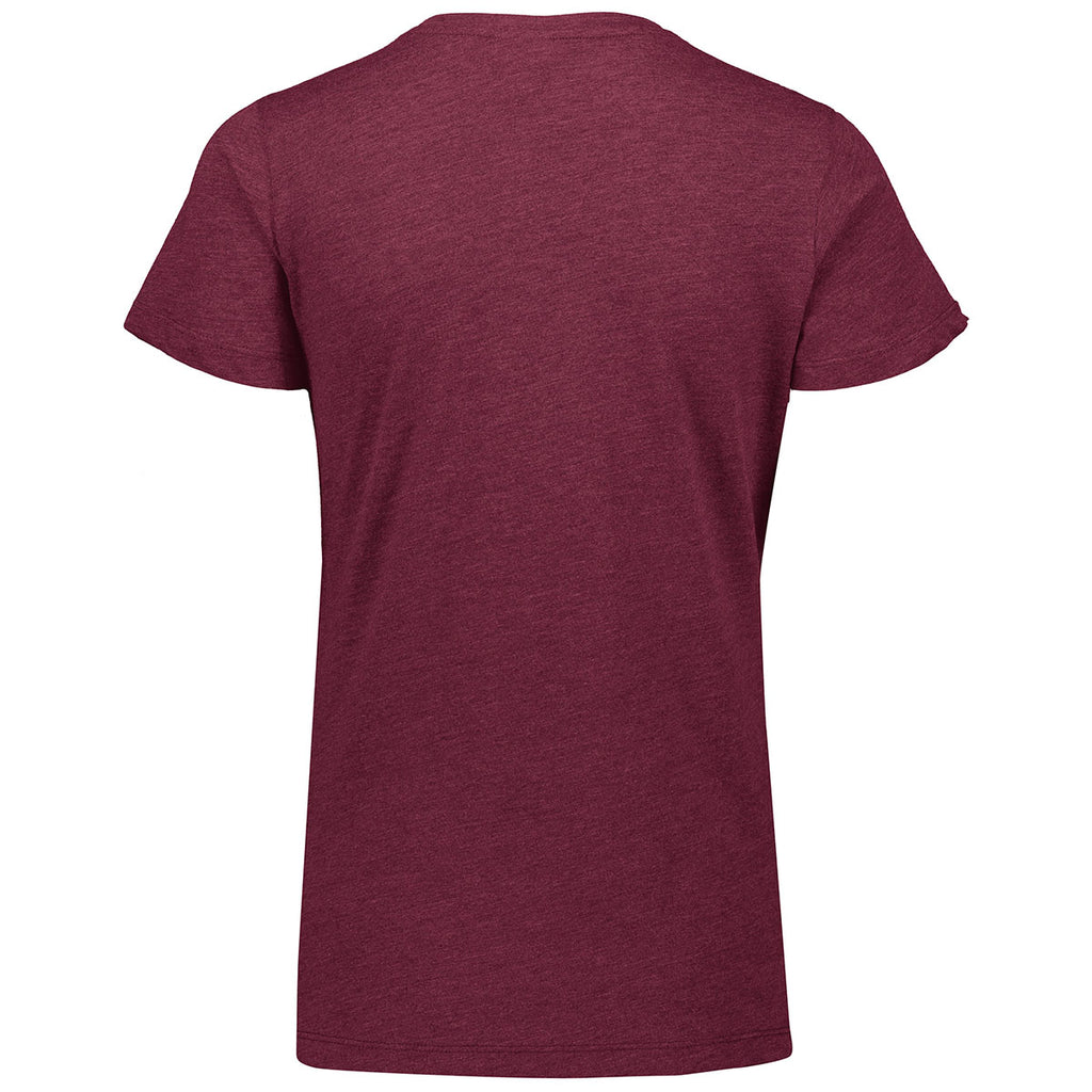 Augusta Sportswear Women's Maroon Heather Tri-Blend Tee