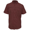 BAW Men's Maroon Short Sleeve Fishing Shirt