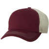 Sportsman Maroon/Stone Contrast Stitch Mesh Cap