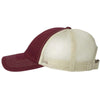 Sportsman Maroon/Stone Contrast Stitch Mesh Cap