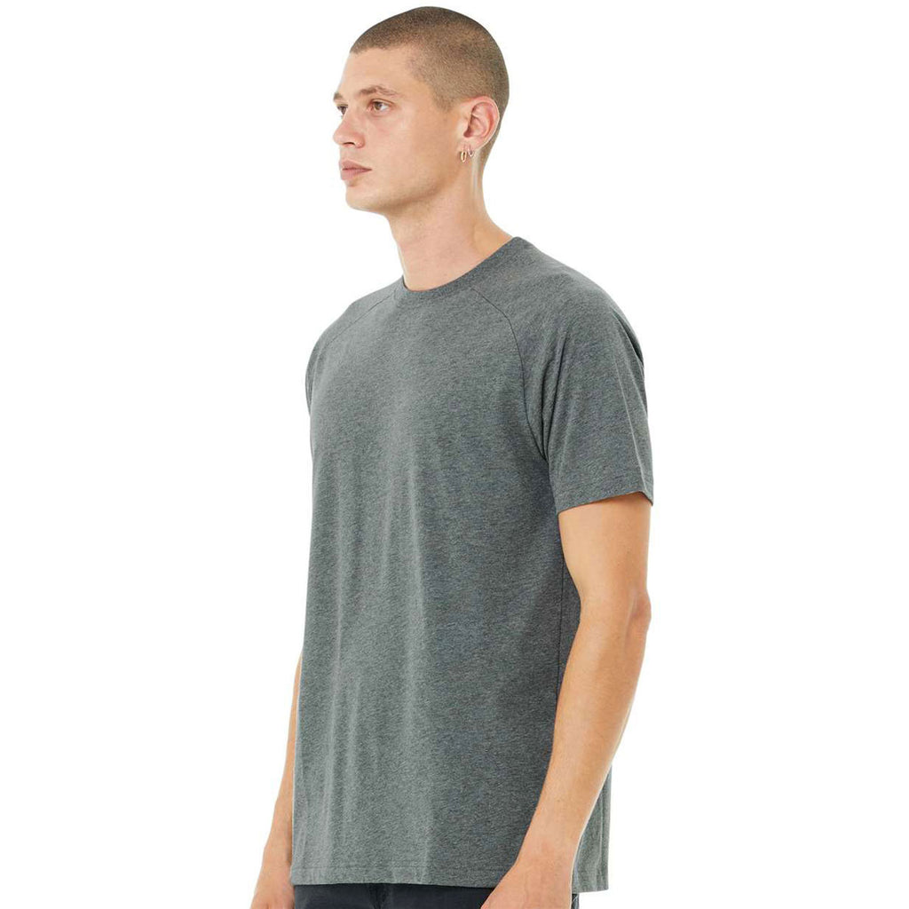 Bella + Canvas Men's Deep Heather Heather CVC Raglan Tee