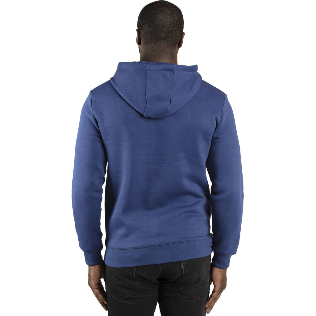 Threadfast Apparel Unisex Navy Ultimate Fleece Pullover Hooded Sweatshirt