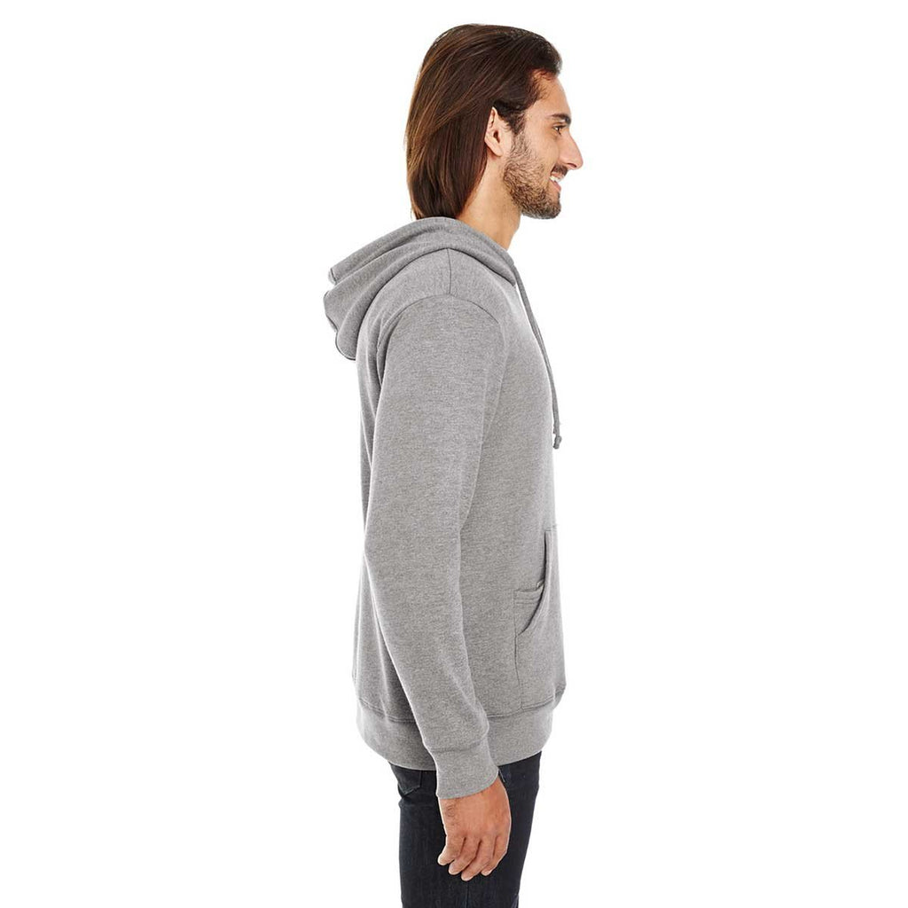 Threadfast Apparel Unisex Charcoal Heather Triblend French Terry Hoodie