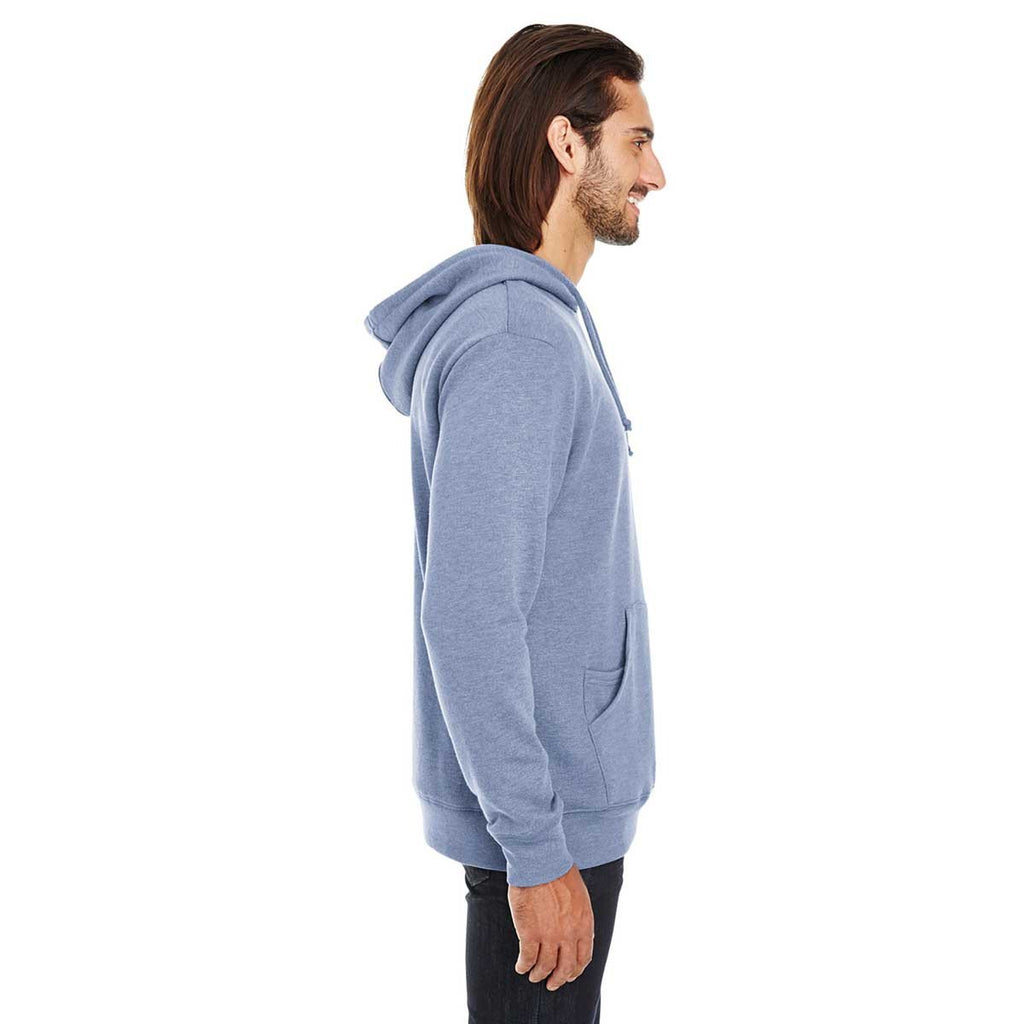 Threadfast Apparel Unisex Denim Heather Triblend French Terry Hoodie