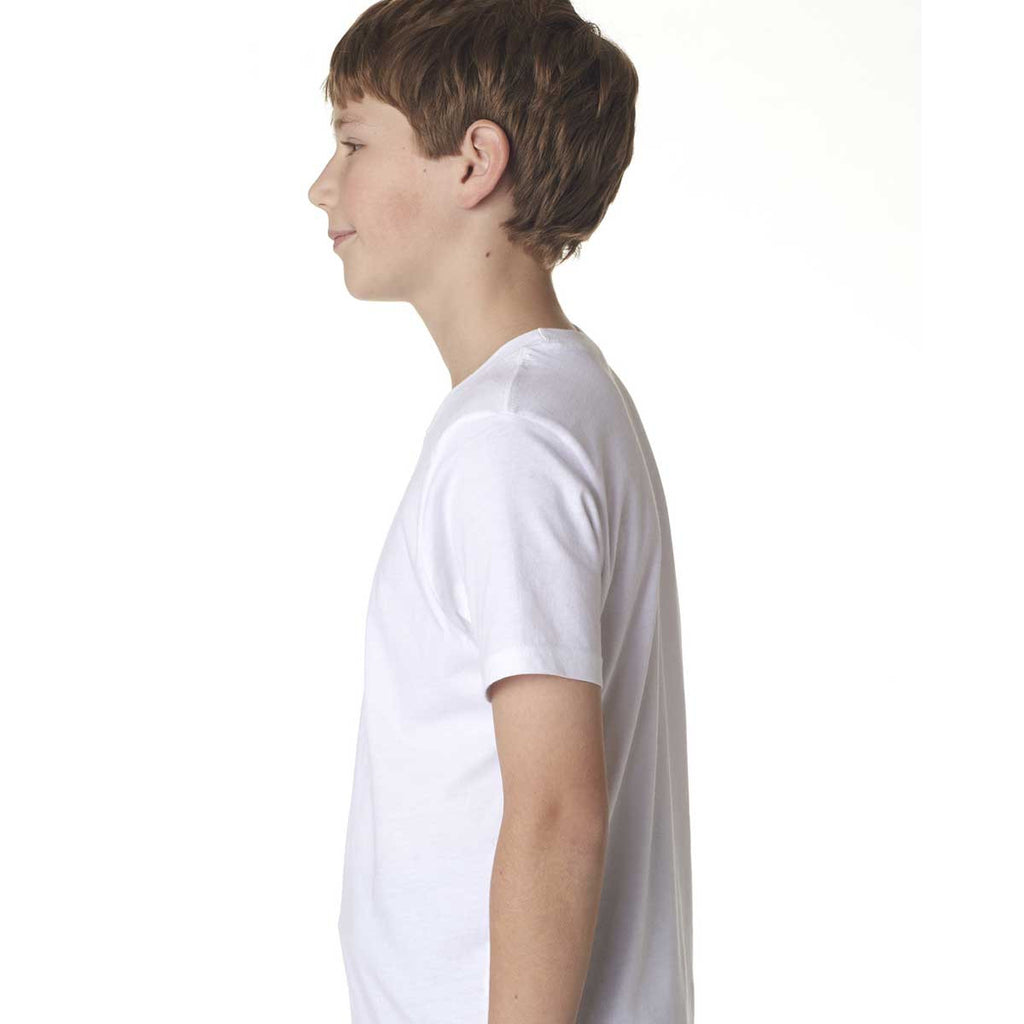 Next Level Boy's White Premium Short-Sleeve Crew Tee