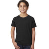 Next Level Boy's Black CVC Crew Tee