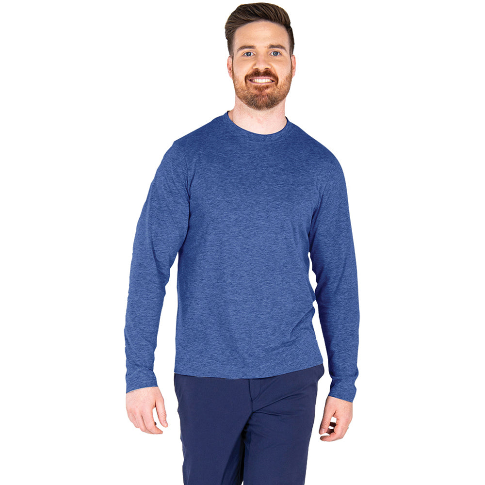 Charles River Men's Royal Comfort-Core Long-Sleeve Crew