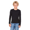 Bella + Canvas Youth Black Jersey Long-Sleeve T-Shirt