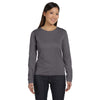 LAT Women's Charcoal Long Sleeve Premium Jersey T-Shirt