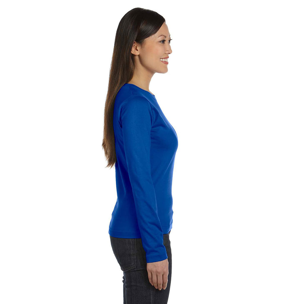 LAT Women's Royal Long Sleeve Premium Jersey T-Shirt