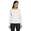 LAT Women's White Long Sleeve Premium Jersey T-Shirt