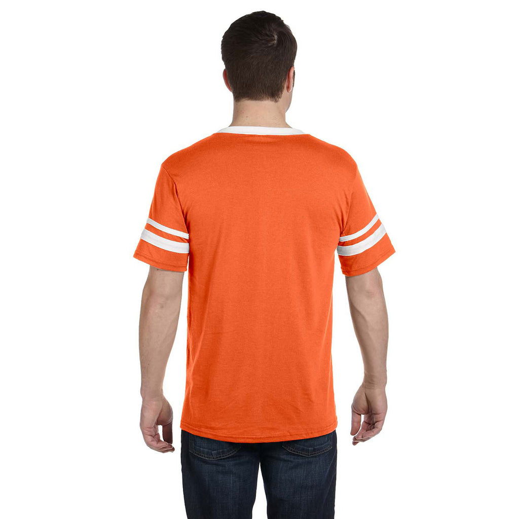 Augusta Sportswear Men's Orange/White Sleeve Stripe Jersey