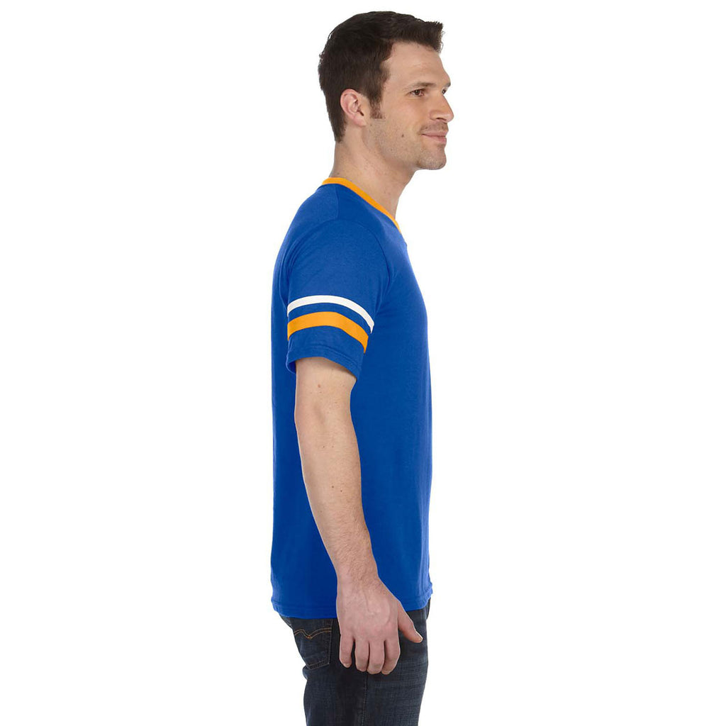 Augusta Sportswear Men's Royal/Gold/White Sleeve Stripe Jersey