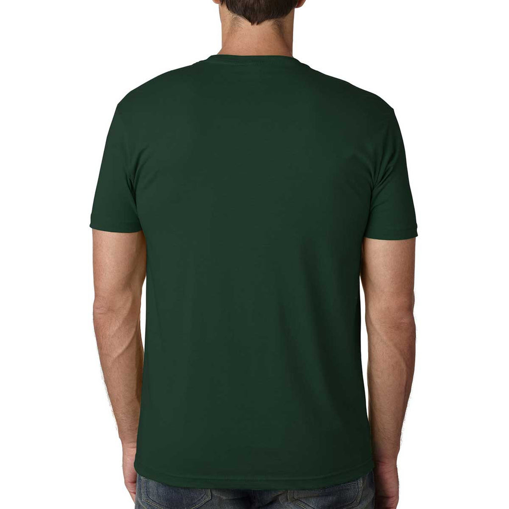 Next Level Men's Forest Green Premium Fitted Short-Sleeve Crew