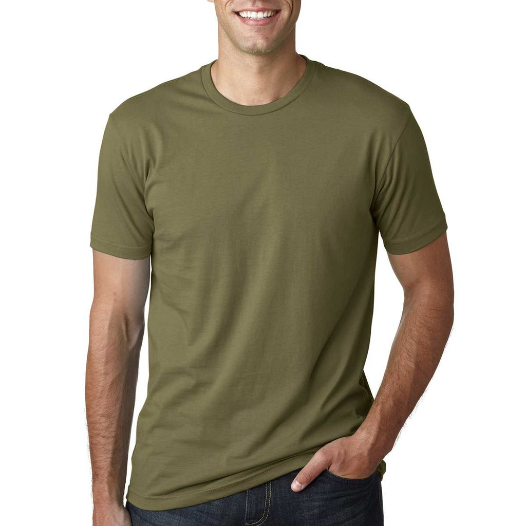 Next Level Men's Military Green Premium Fitted Short-Sleeve Crew