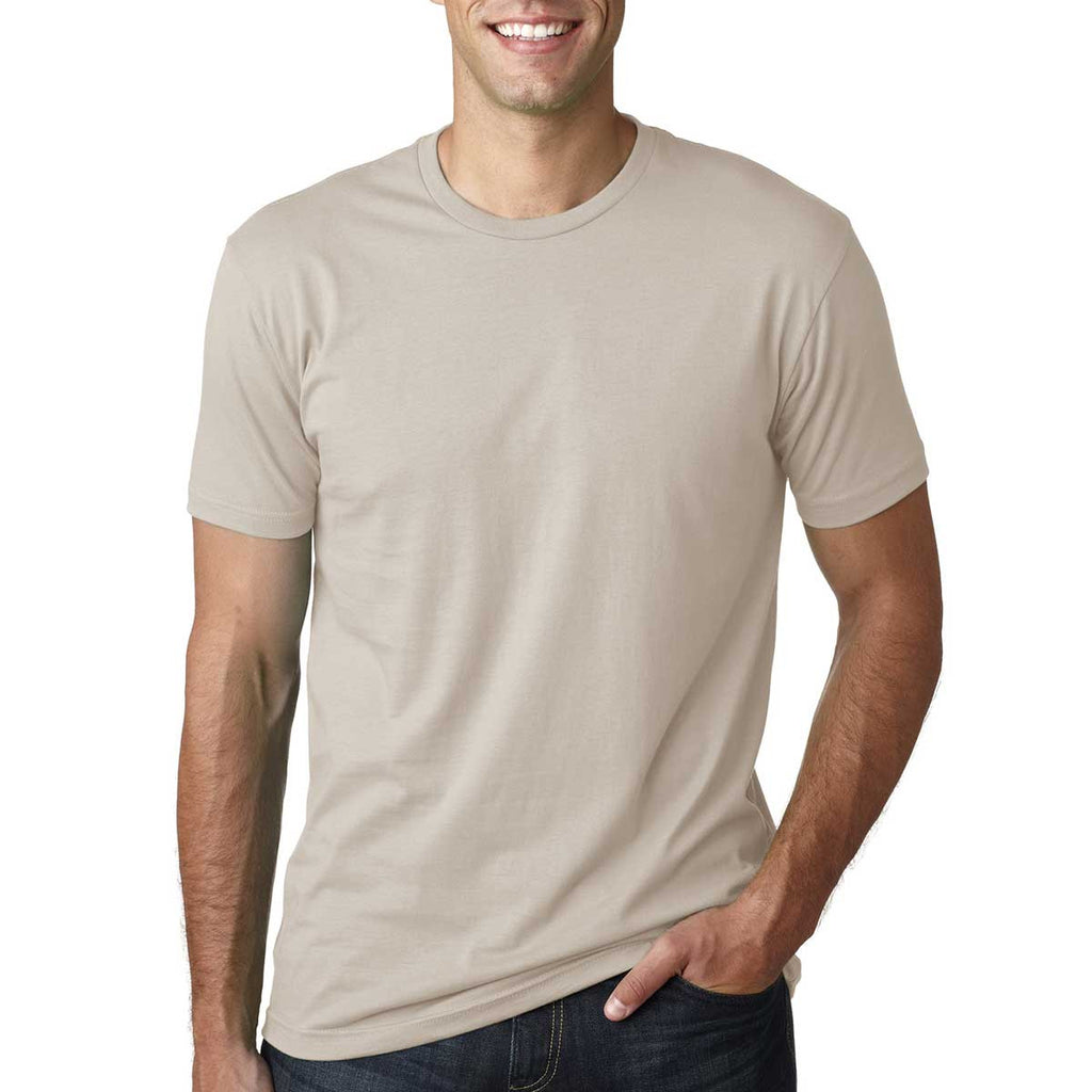 Next Level Men's Sand Premium Fitted Short-Sleeve Crew