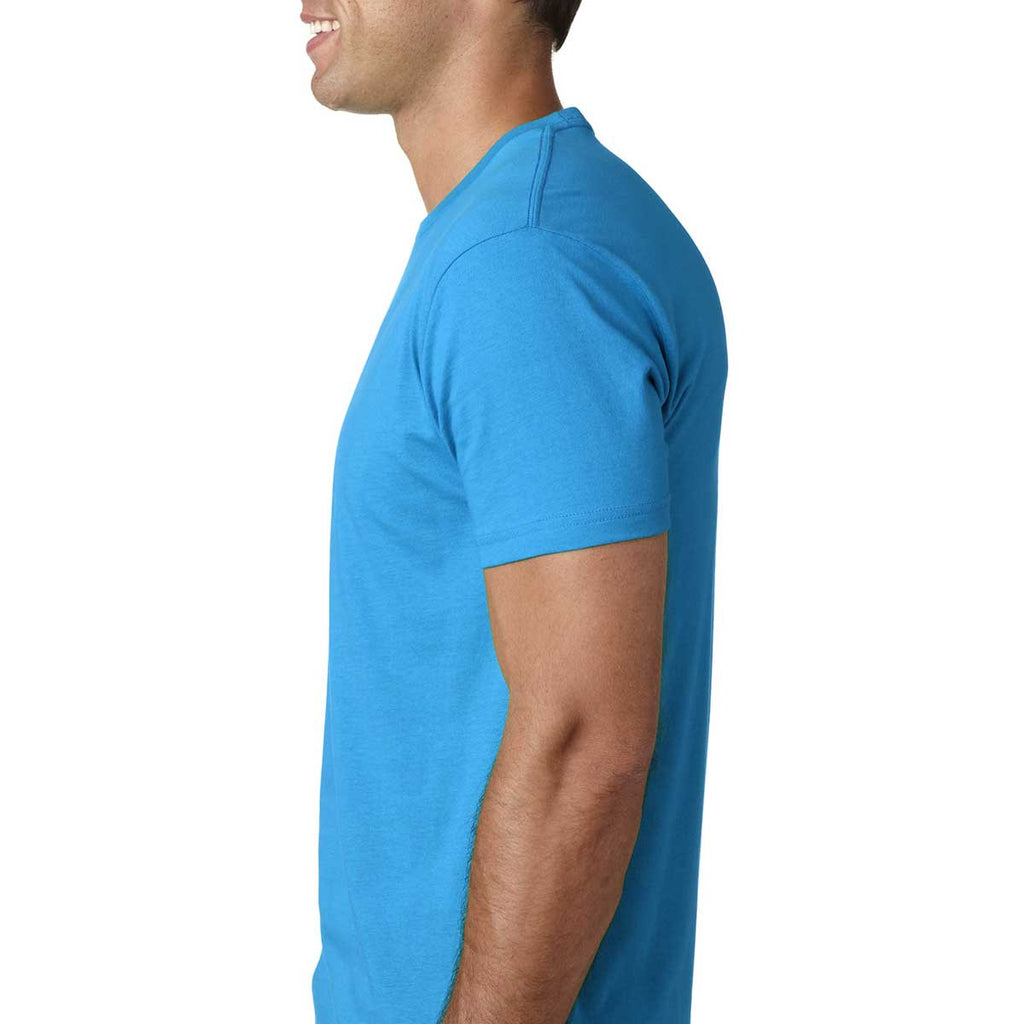 Next Level Men's Turquoise Premium Fitted Short-Sleeve Crew