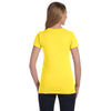 LAT Women's Yellow Junior Fit Fine Jersey T-Shirt