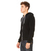 Bella + Canvas Unisex Black Full-Zip Hoodie