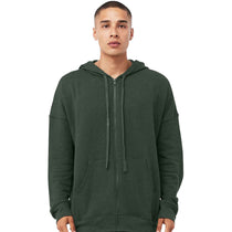Bella + Canvas Unisex Heather Forest Sponce Sleeve DTM Full Zip Hoodie