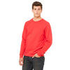 Bella + Canvas Unisex Red Sponge Fleece Crew Neck Sweatshirt