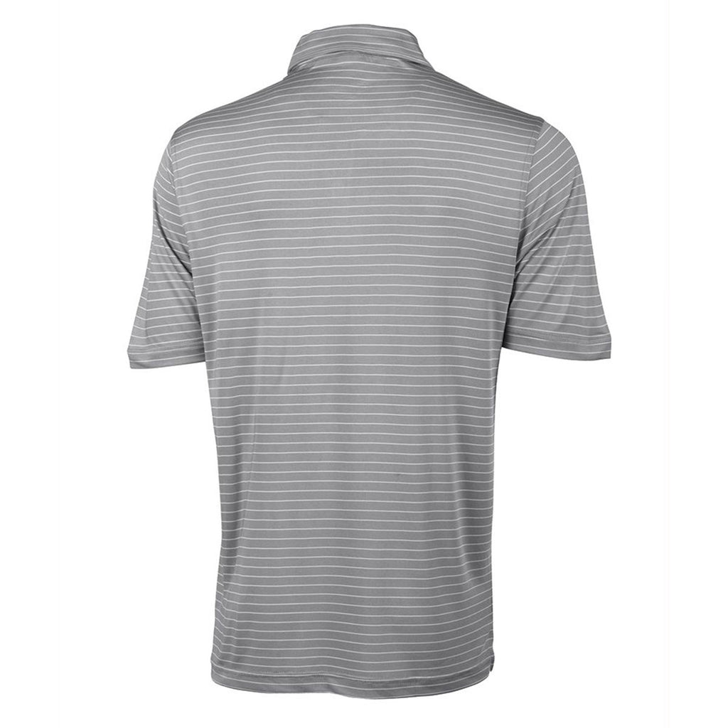 Charles River Men's Grey/White Stripe Wellesley Polo