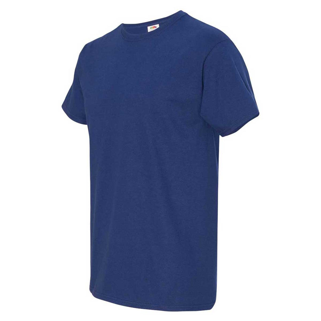 Fruit of the Loom Men's Admiral Blue HD Cotton Short Sleeve T-Shirt