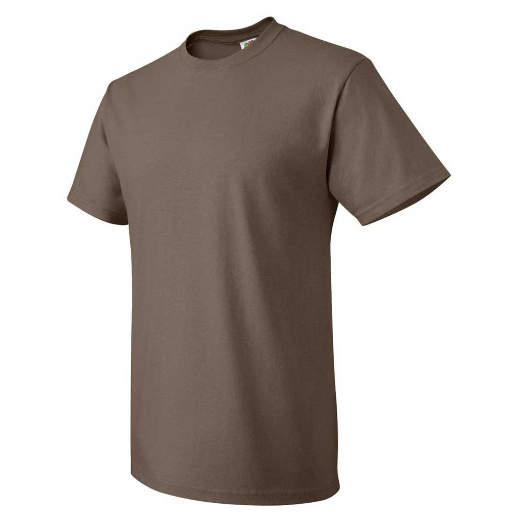 Fruit of the Loom Men's Chocolate HD Cotton Short Sleeve T-Shirt