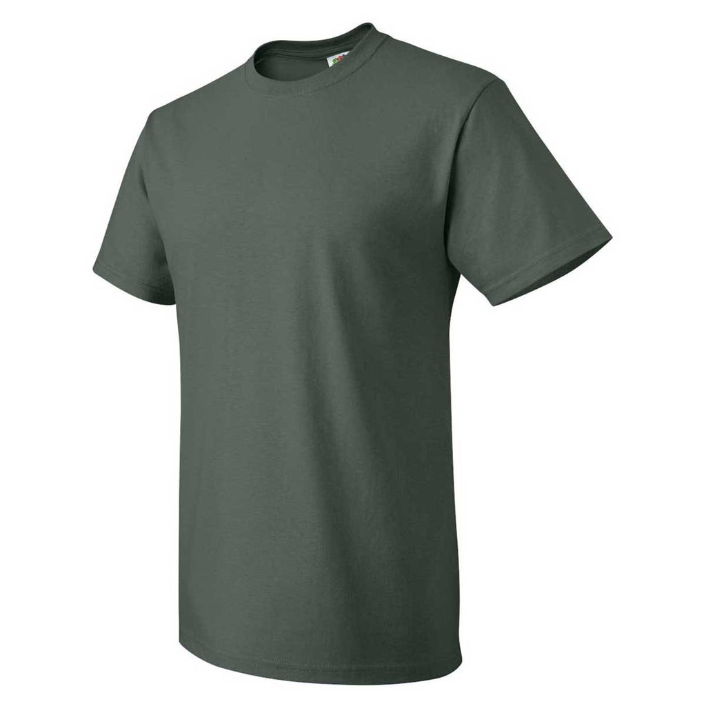 Fruit of the Loom Men's Forest Green HD Cotton Short Sleeve T-Shirt