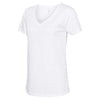 Next Level Women's White Fine Jersey Relaxed V T-Shirt