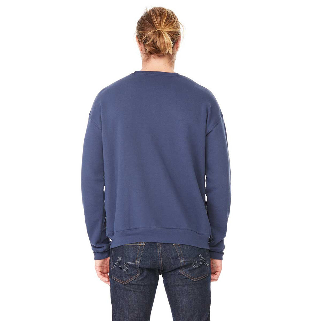 Bella + Canvas Unisex Navy Drop Shoulder Fleece Sweatshirt