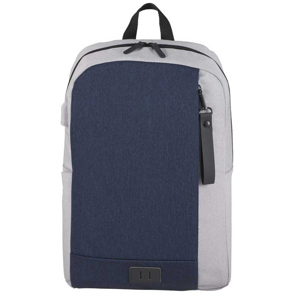 Leed's NBN Navy/Grey Whitby Slim 15" Computer Backpack with USB Port