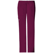 Cherokee Workwear Women's Wine Premium Core Stretch Mid-Rise Drawstring Cargo Pant