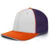 Pacific Headwear White/Purple/Orange Universal Fitted Trucker Mesh Cap