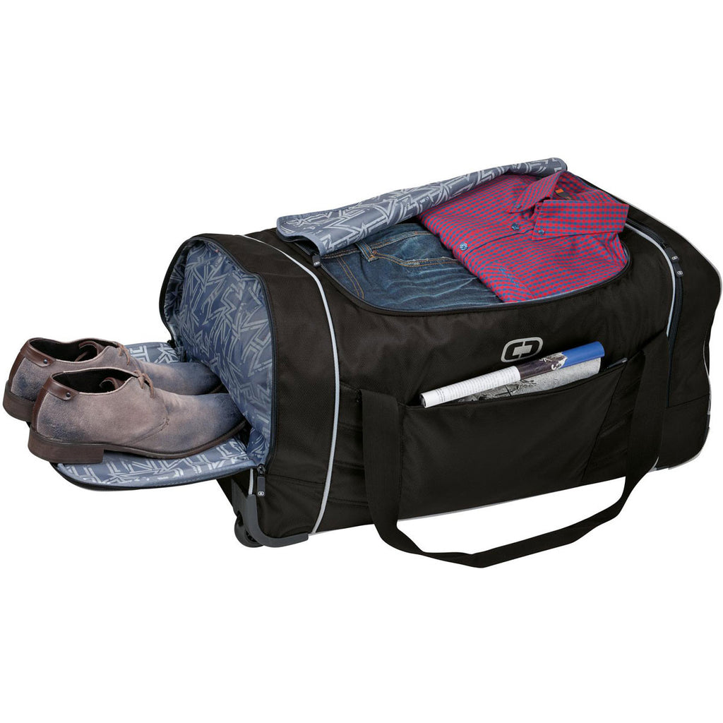 OGIO Black/Silver Hamblin 30 Wheeled Duffel