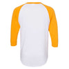 Augusta Sportswear Men's White/Gold Three-Quarter Raglan Sleeve Baseball Jersey