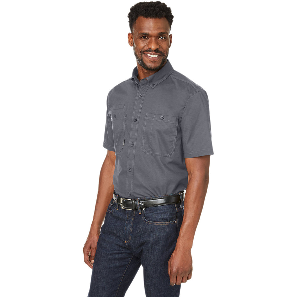 Dri Duck Men's Gunmetal Craftsman Ripstop Short-Sleeve Woven Shirt