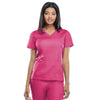 Cherokee Women's Shocking Pink Workwear Originals Mock Wrap Tunic