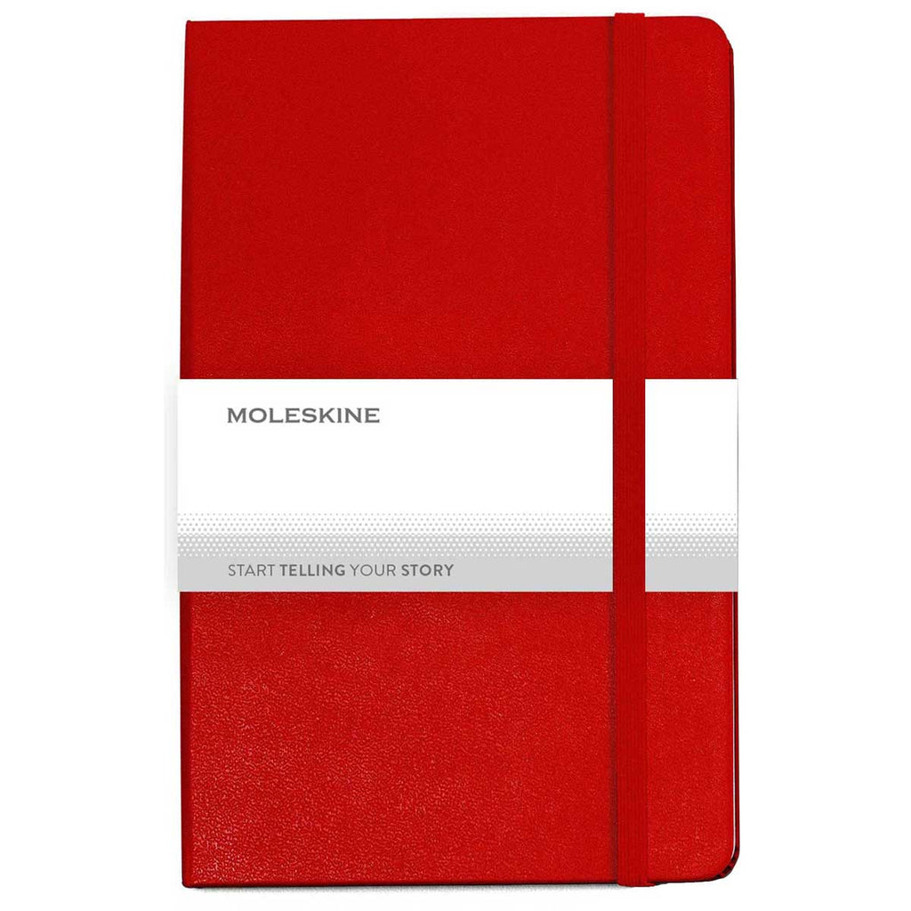 Moleskine Red Hard Cover Ruled Large Notebook (5" x 8.25")