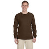 Fruit of the Loom Men's Chocolate 5 oz. HD Cotton Long-Sleeve T-Shirt