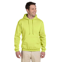 Jerzees Men's Safety Green 9.5 Oz. Super Sweats Nu-Blend Fleece Pullover Hood