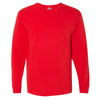 Bayside Men's Red USA-Made 100% Cotton Long Sleeve T-Shirt