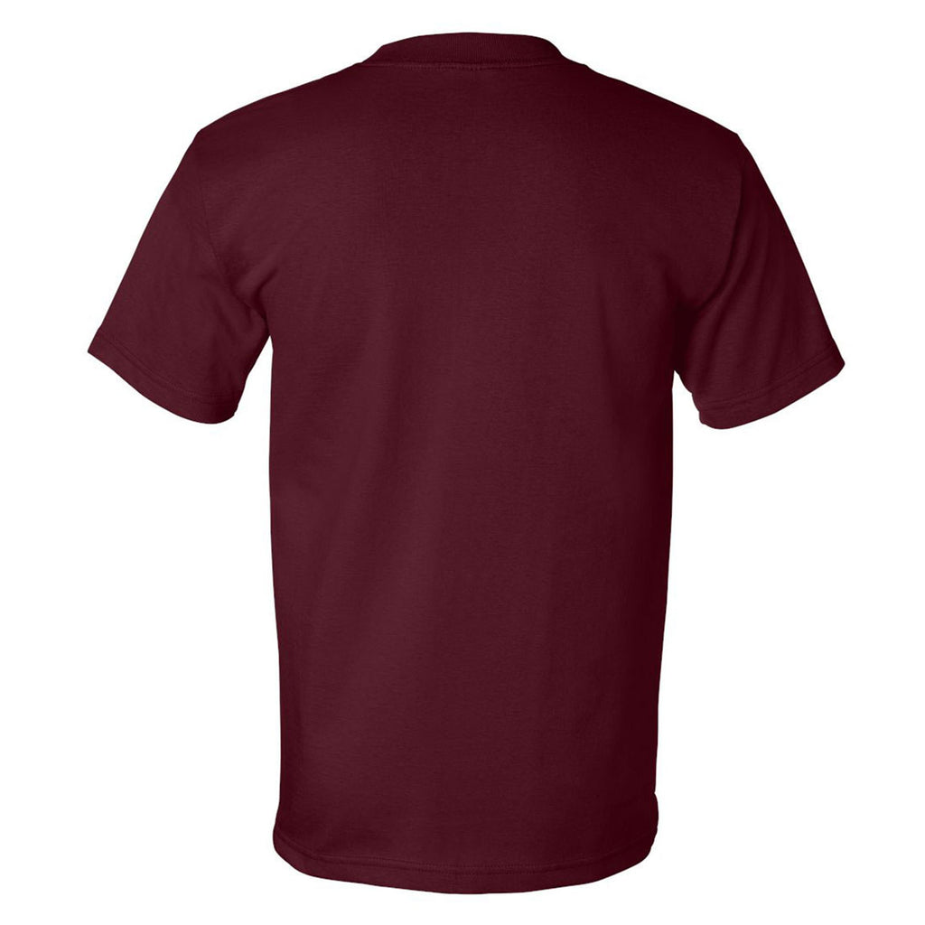 Bayside Men's Burgundy USA-Made Short Sleeve T-Shirt