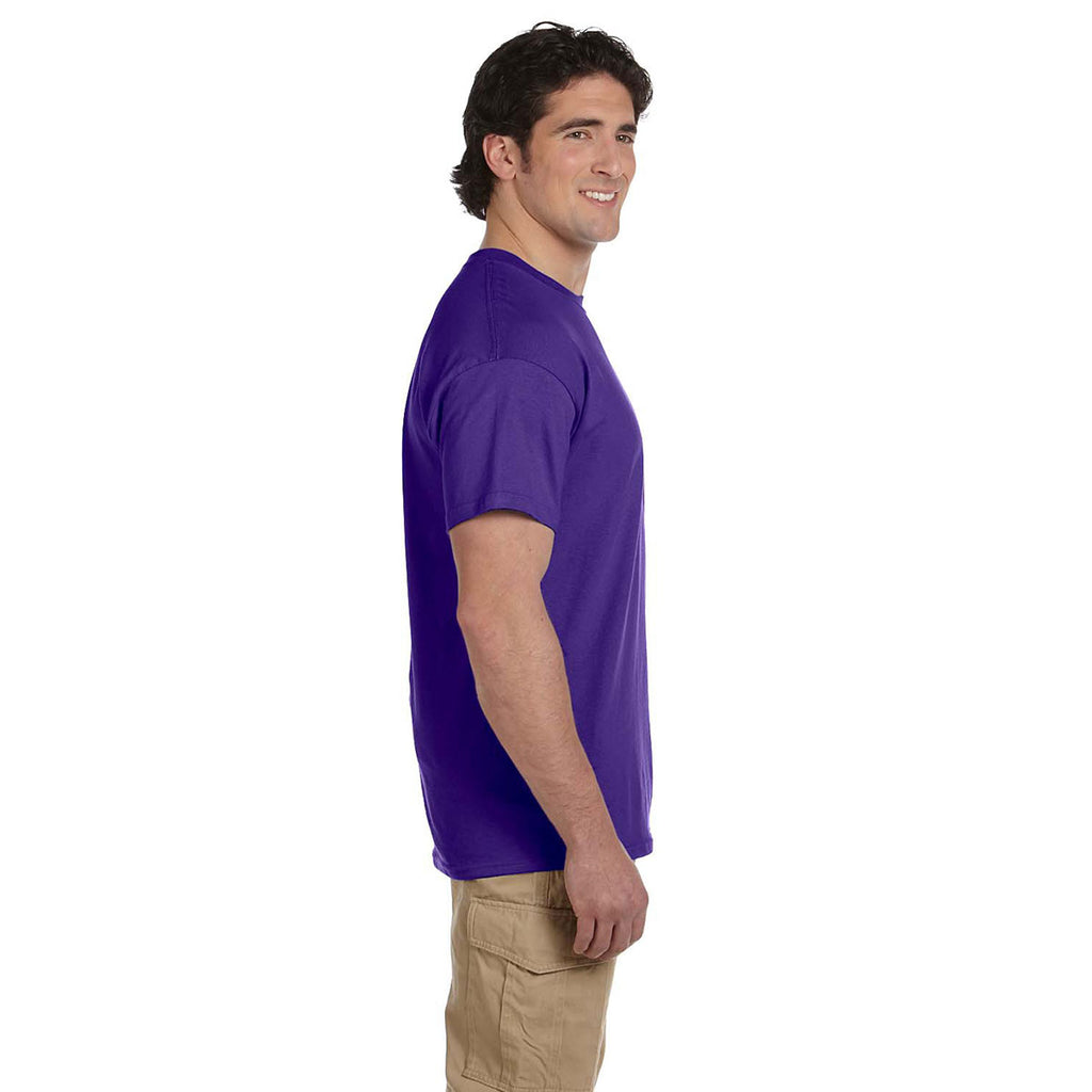 Hanes Men's Purple 5.2 oz. 50/50 EcoSmart T-Shirt