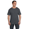 Hanes Men's Charcoal Heather 6.1 oz. Beefy-T with Pocket