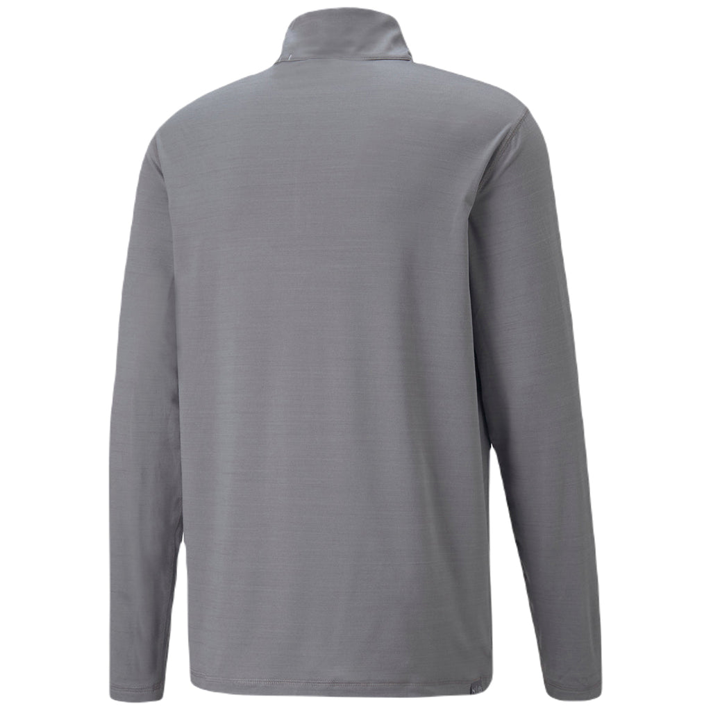 Puma Golf Men's Quiet Shade Heather Cloudspun Grey Label Quarter Zip